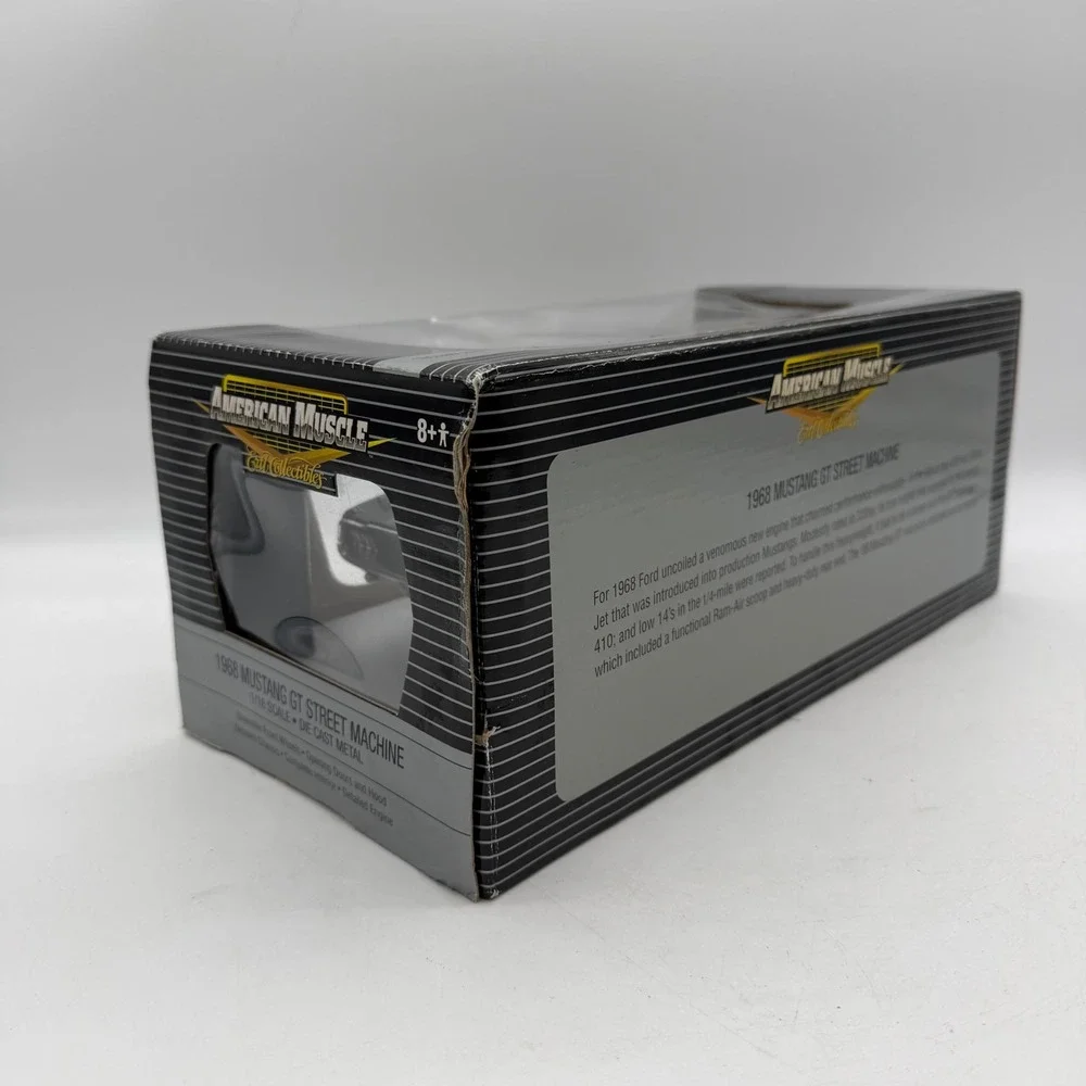 Ertl 39003 American Muscle Street Machine 1/18 Black 1968 Mustang GT DieCast Car